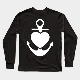 Anchor With Heart Long Sleeve T-Shirt